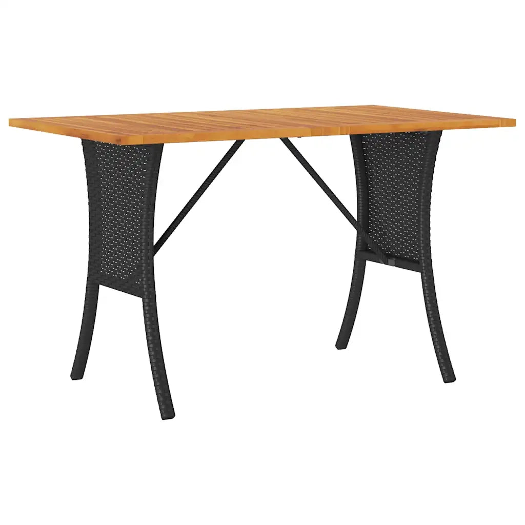 Divano da Giardino a 3 Posti Cuscini&Tavolo Nero in Polyrattan 4103854