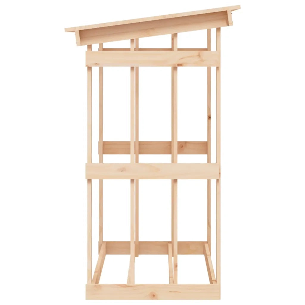 Portalegna-Scaffale per Legna 108x64,5x109 cm in Legno Massello di Pino