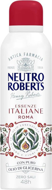 NEUTRO ROBERTS DEODORANTE SPRAY ROMA SENZA SALI DI ALLUMINIO FIORI DI FICO DEODORANTE DONNA E UOMO 200 ML 48H