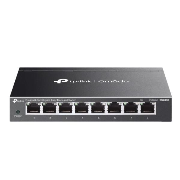 Tp-link es208g switch di rete gestito gigabit ethernet (10/100/1000) nero