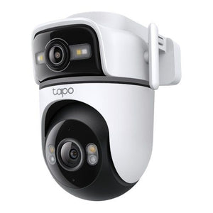 Videocamera sorveglianza tapo tc47 dual lens pan&tilt white