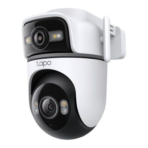 Videocamera sorveglianza tapo tc47 dual lens pan&tilt white