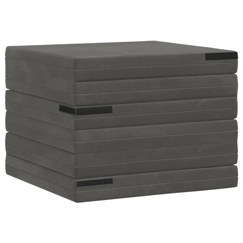 Divano Letto Pieghevole 140 x 67 x 15 cm Grigio Scuro 900276