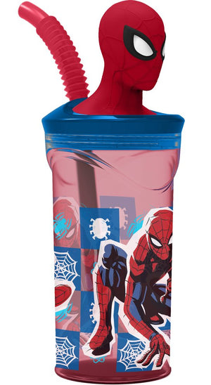 Bicchiere Originale Marvel Spiderman 3D per bambini da 360 ML.