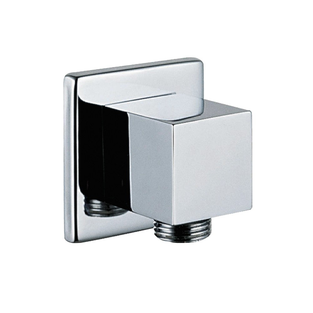 Angolo con rosone quadro in ottone per saliscendi