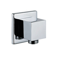 Angolo con rosone quadro in ottone per saliscendi