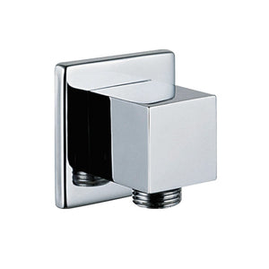 Angolo con rosone quadro in ottone per saliscendi