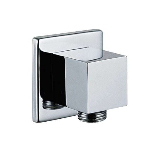 Angolo con rosone quadro in ottone per saliscendi