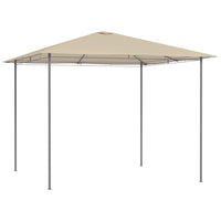 Gazebo da Giardino 3x3 cm Sabbia per Esterno Copertura in Poliestere Resistente