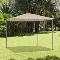 Gazebo da Giardino 3x3 cm Sabbia per Esterno Copertura in Poliestere Resistente
