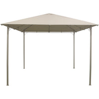 Gazebo da Giardino 3x3 cm Sabbia per Esterno Copertura in Poliestere Resistente