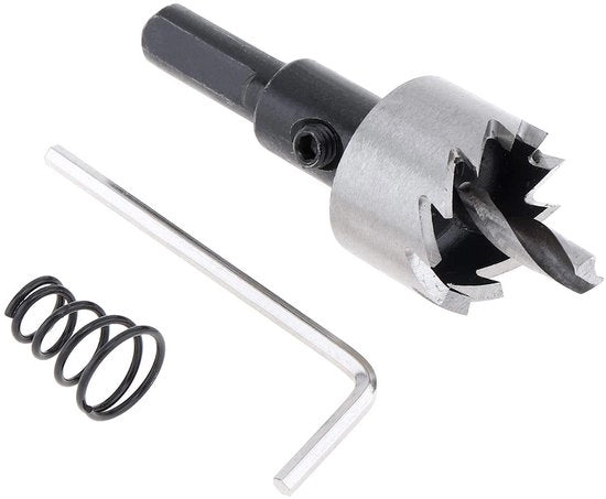 Set di seghe HSS - Set di punte per trapano - Acciaio di alta qualità - 22mm - Manico con design a tre lati - Per metallo e legno