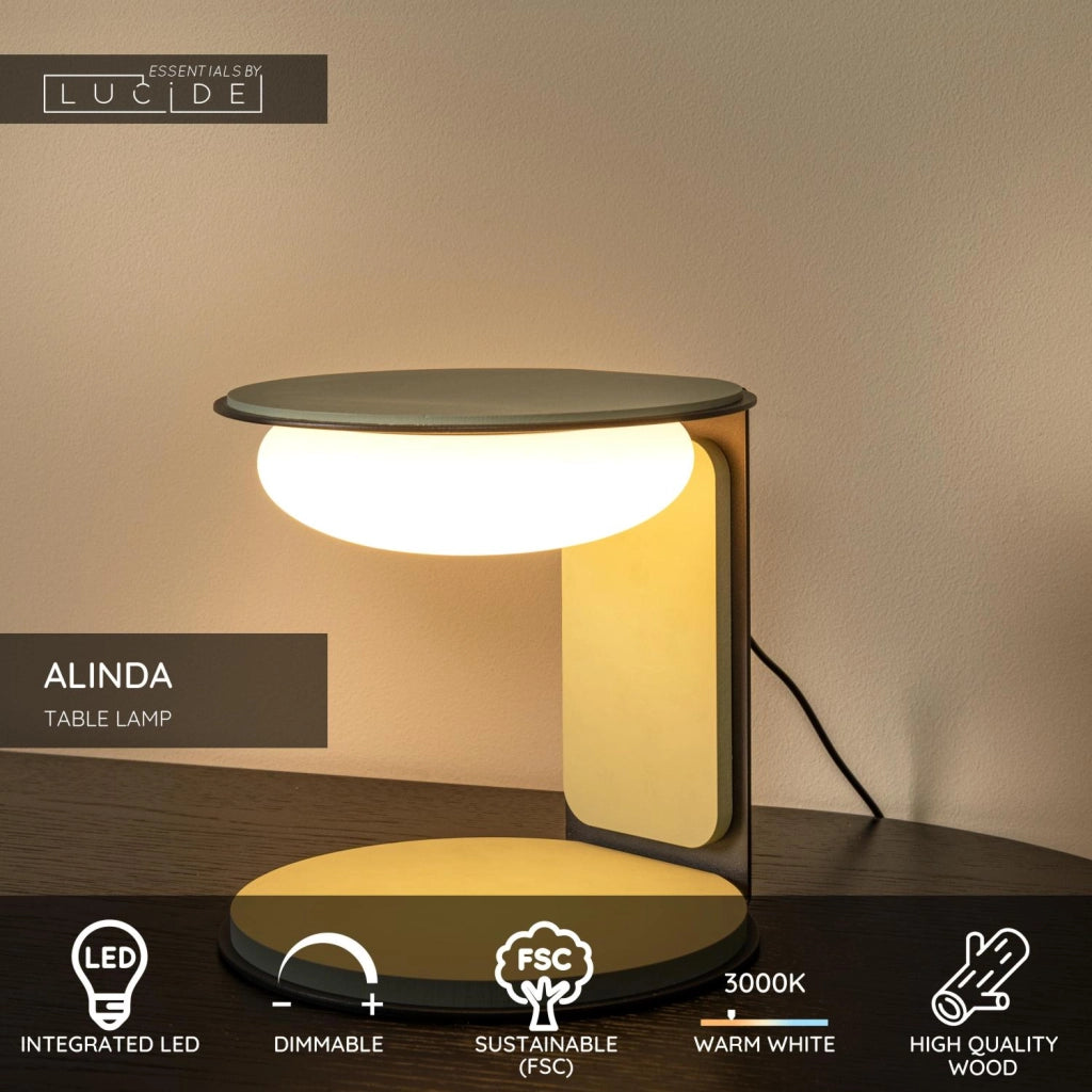 Lampada da tavolo LED ALINDA geometrica verde Lucide