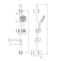 Saliscendi serie ninfea 2 funzioni cromato con portasapone