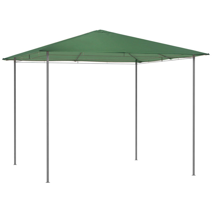 Gazebo da Giardino 3x3 cm Verde per Esterno Copertura in Poliestere Resistente
