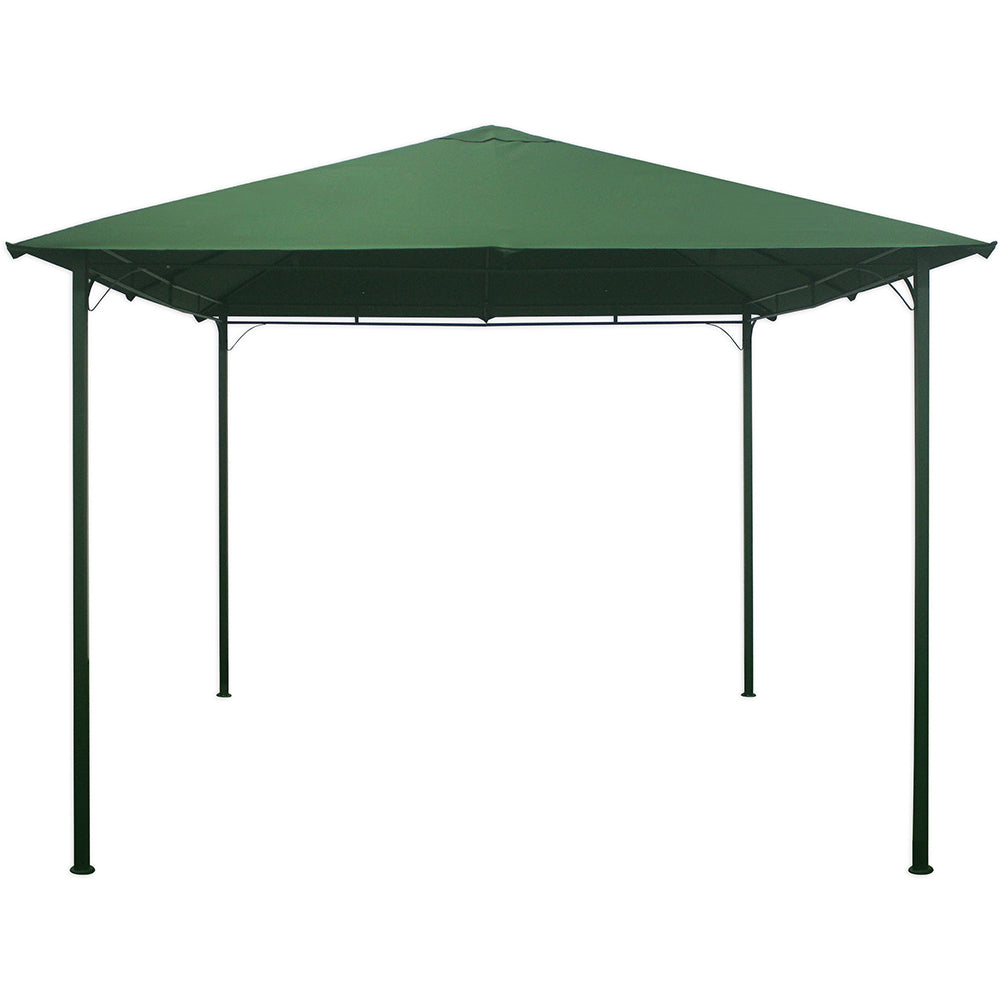Gazebo da Giardino 3x3 cm Verde per Esterno Copertura in Poliestere Resistente