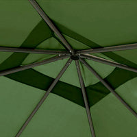 Gazebo da Giardino 3x3 cm Verde per Esterno Copertura in Poliestere Resistente