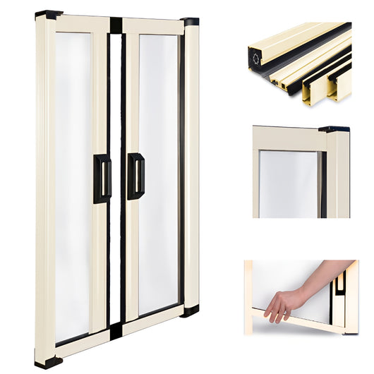 ZANZARIERA PER PORTE AVVOLGIBILE MOD.IRS OPERA 280X240 CM ORIZZONTALE RIDUCIBILE COLORE: AVORIO