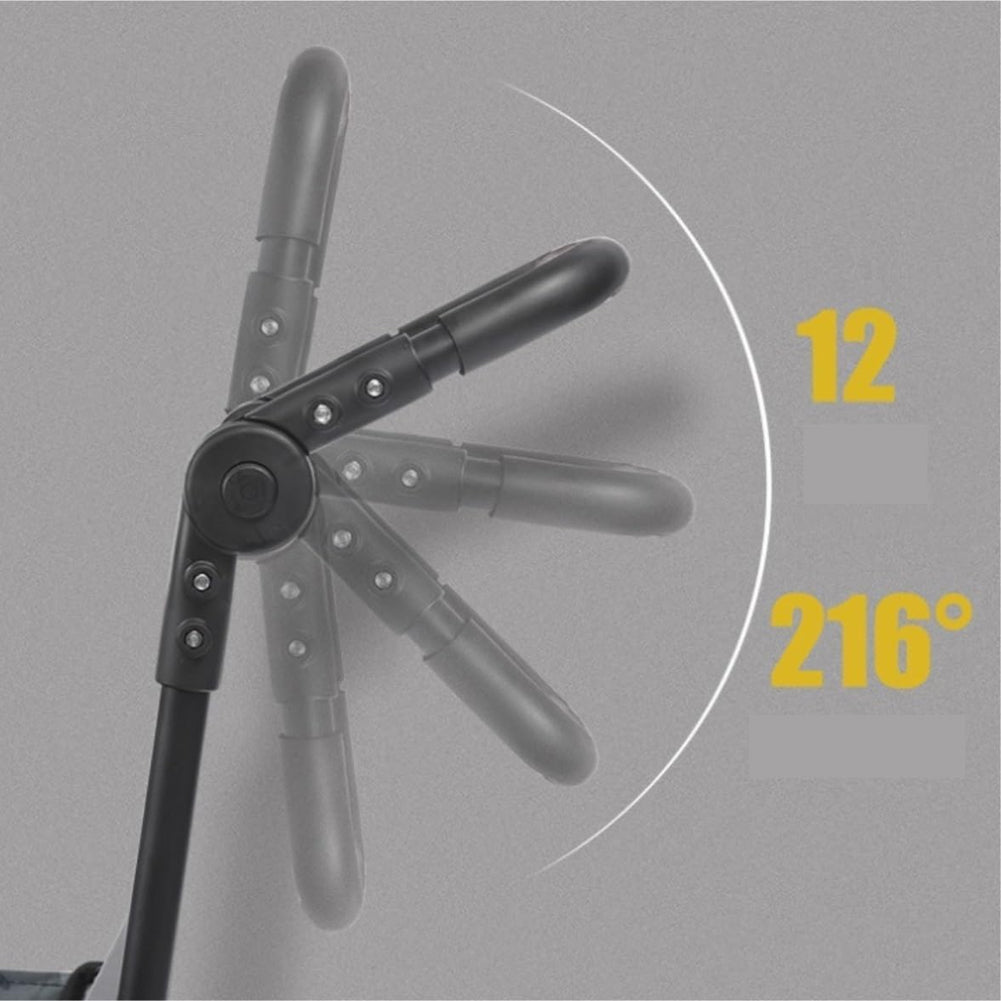 Carrello Blu in Tessuto Oxford con Telaio Acciaio e Ruote Carrellino Pieghevole