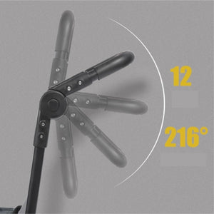 Carrello Blu in Tessuto Oxford con Telaio Acciaio e Ruote Carrellino Pieghevole