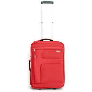 Trolley Valigia Morbida Bagaglio a Mano in Poliestere 2 Ruote Ravizzoni Dante Rosso
