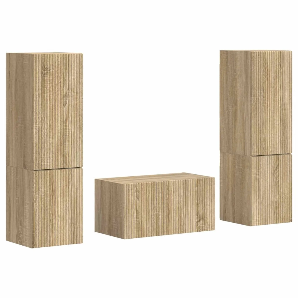 Set mobile TV 5 pcs Rovere Sonoma Legno multistrato