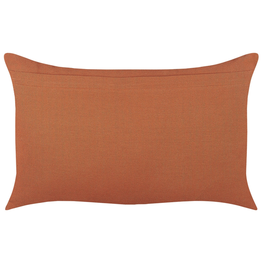 Set di 2 cuscini in velluto con motivo geometrico 35x55 cm arancione soggiorno camera da letto stile boho