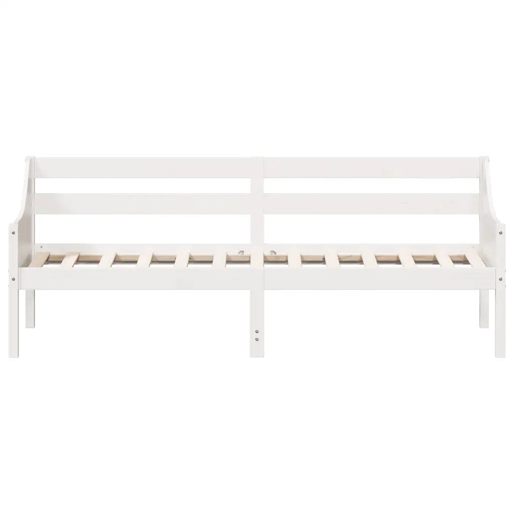 Dormeuse senza Materasso Bianca 90x200 cm Legno Massello Pino 842831