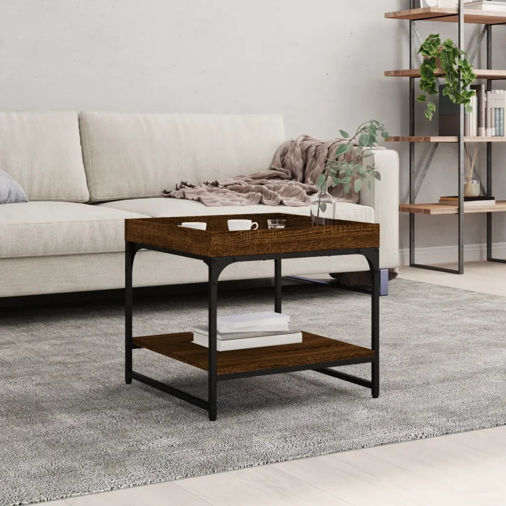 Tavolino Salotto Rovere Marrone 49,5x49,5x45 Legno Multistratocod mxl 127326