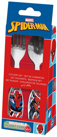 Set Posate in metallo per bambini Marvel Spiderman