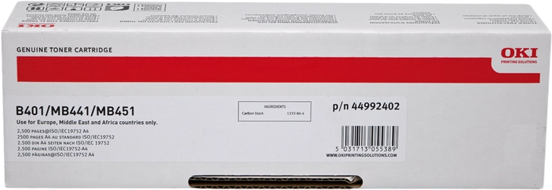 ORIGINAL OKI toner nero 44992402 B401/MB441/451 ~2500 Seiten