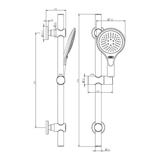 Saliscendi serie circe con risparmio acqua