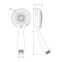 Doccino serie mali a tre getti cromato