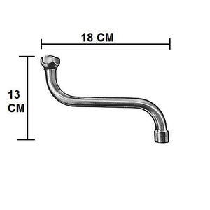 Ricambio per rubinetto canna bronzata a S attacco 3/4 cm 18