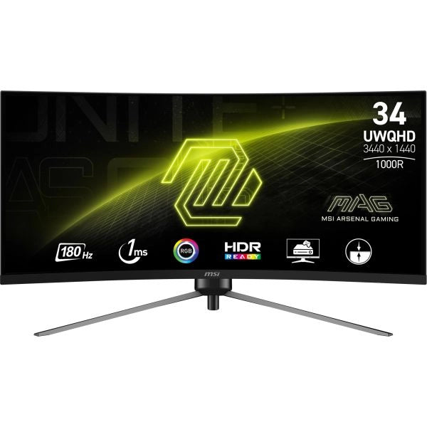 Msi mag 345cqr monitor pc 86,4 cm (34") 3440 x 1440 pixel ultrawide dual quad hd nero