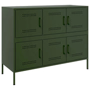 Credenza | Madia | Buffet da pranzo | Armadio da pranzo Verde Oliva 100,5x39x79 cm in Acciaio