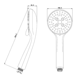 Doccia serie lady a tre getti cromata