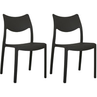 Marvin Sedia In Polipropilene Manu Arredo di Design Sedia per Esterno e Interno Impilabile Sedie per G 2 SEDIE MANU NERO