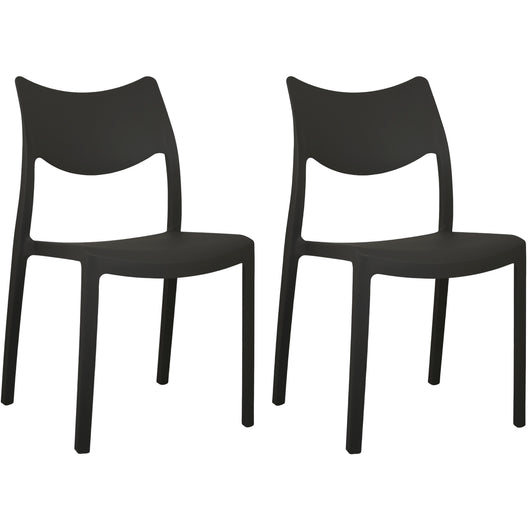 Marvin Sedia In Polipropilene Manu Arredo di Design Sedia per Esterno e Interno Impilabile Sedie per G 2 SEDIE MANU NERO