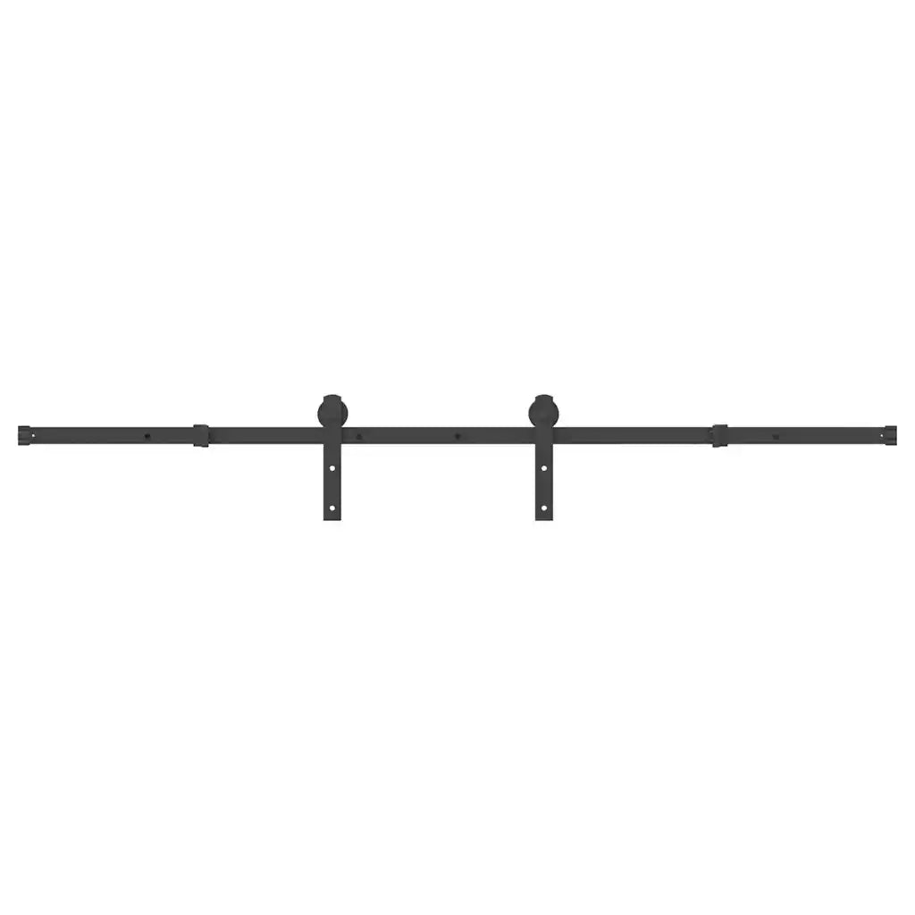 Kit di Binari per Porte Scorrevoli 200 cm Acciaio Nero CFW9843587