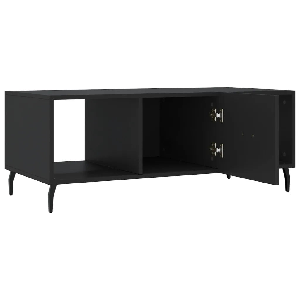 Tavolino da Salotto-Tavolino da soggiorno-Tavolo Nero 102x50x40 cm in Legno Multistrato 139808