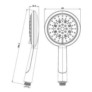 Doccino serie spritz a 5 getti cromato