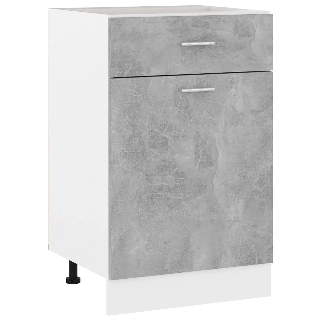 Armadio Inferiore Cassetto Â“LyonÂ” Grigio Cemento 50x46x81,5
