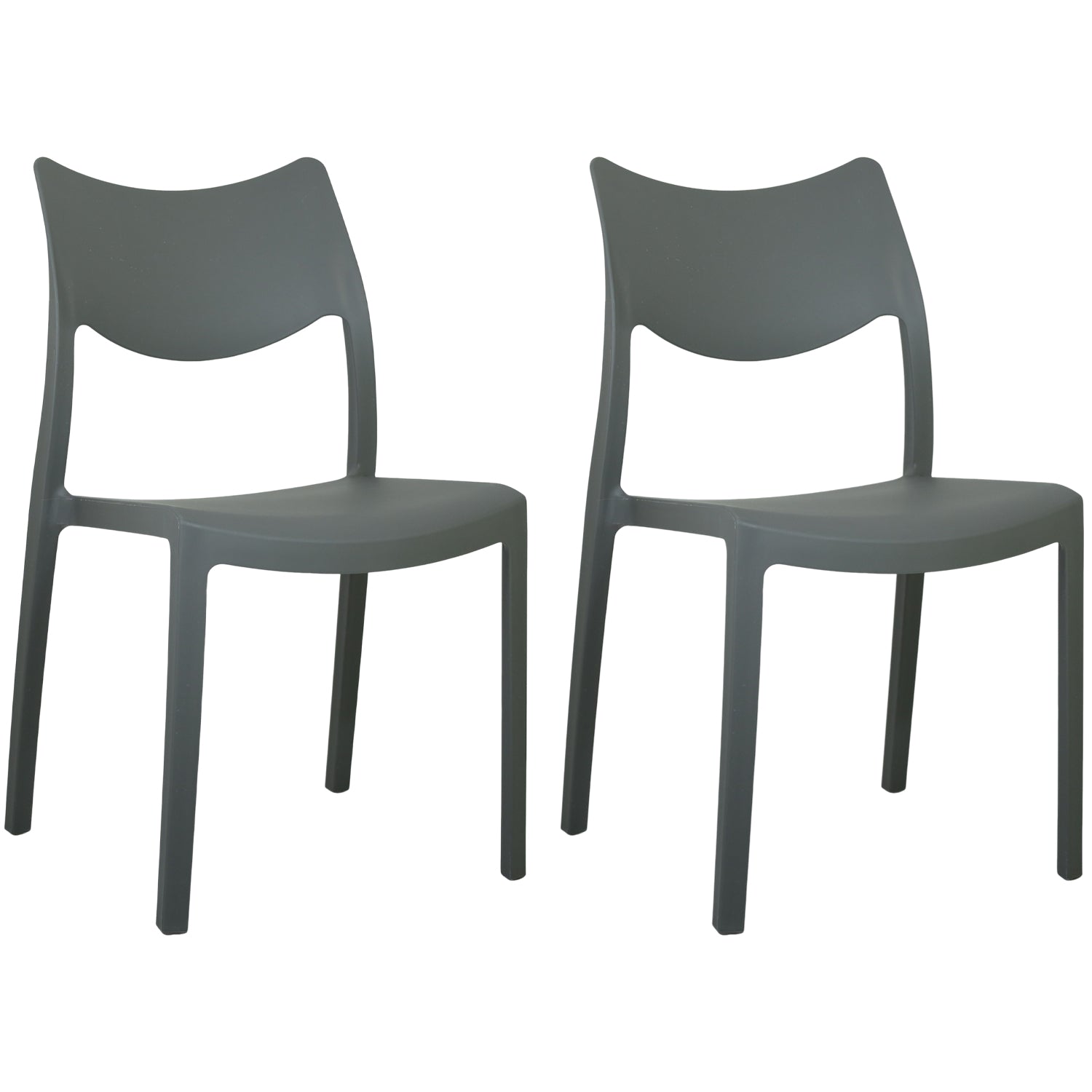 Marvin Sedia In Polipropilene Manu Arredo di Design Sedia per Esterno e Interno Impilabile Sedie per 2 SEDIE MANU GRIGIO