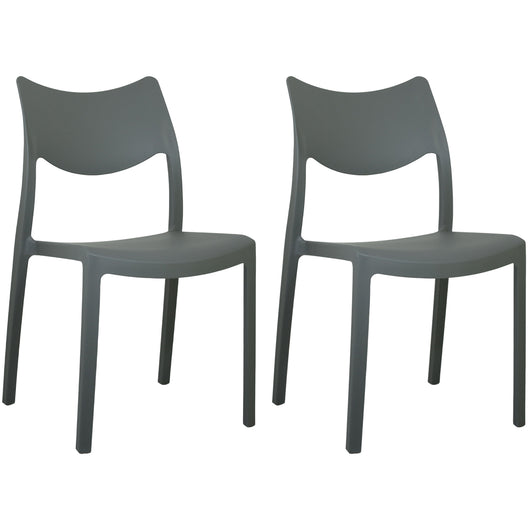 Marvin Sedia In Polipropilene Manu Arredo di Design Sedia per Esterno e Interno Impilabile Sedie per 2 SEDIE MANU GRIGIO