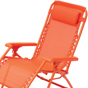 Sedia Zero Gravity Pieghevole in Tessuto Traspirante Sdraio Gravità Reclinabile