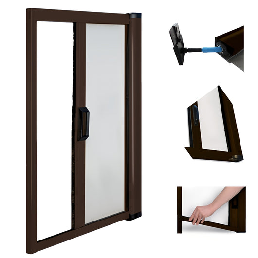Zanzariera Avvolgibile Orizzontale per Porte IRS Opera 140x240cm–apertura singola COLORE: MARRONE