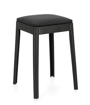 Sgabello in Plastica con Seduta Imbottita Scooby Impilabile Bizzotto Colore: Nero