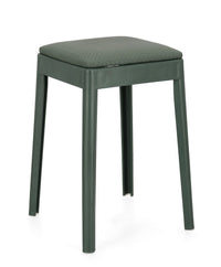 Sgabello in Plastica con Seduta Imbottita Scooby Impilabile Bizzotto Colore: Verde Petrolio