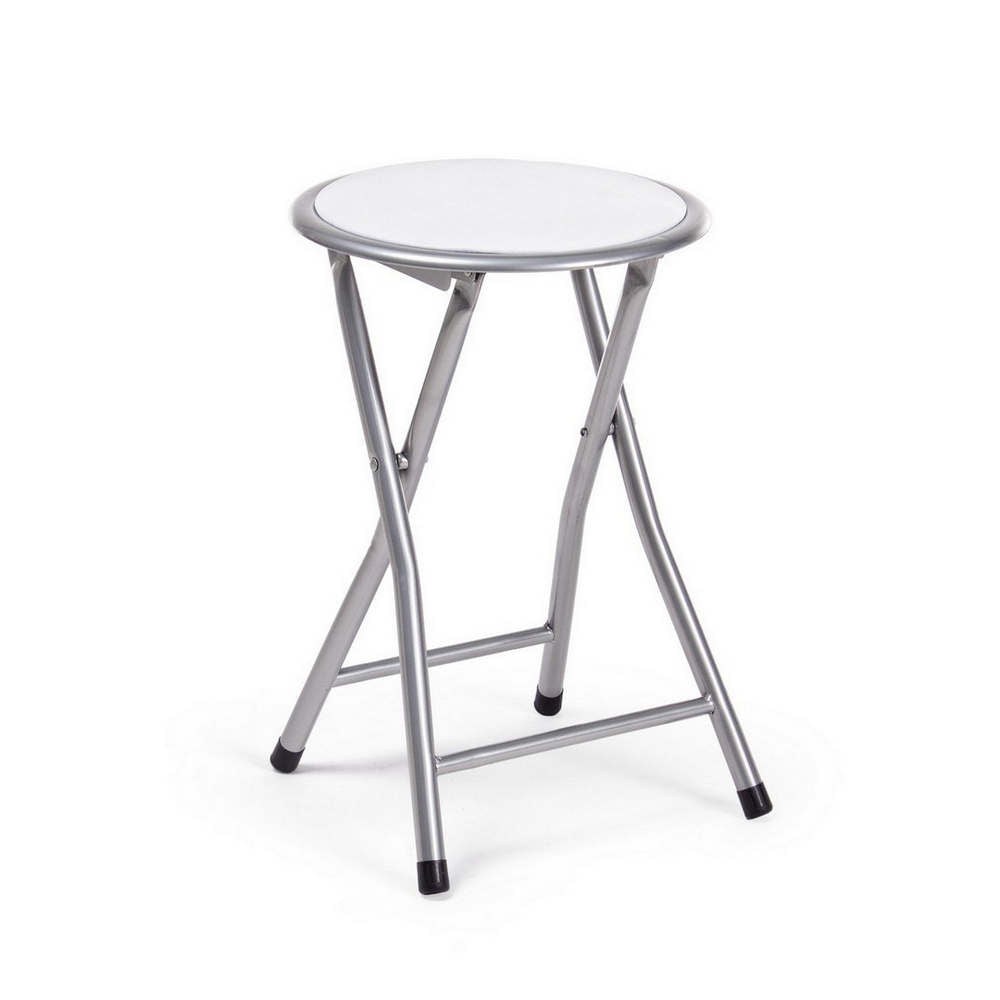 Sgabello Pieghevole Portatile in Acciaio Joy Bizzotto Colore: Bianco